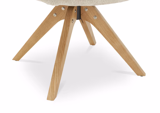 Armlehnstuhl MAROU - drehbar, Stoff, Beige