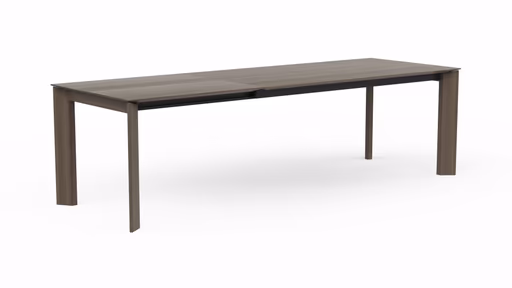 Esstisch Saratoga - ausziehbar, LB ca. 180x95 cm, Buche massiv, silbergrau geölt