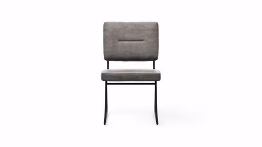 Polsterstuhl Wesley - Stoff, Grau