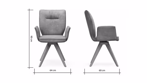 Armlehnstuhl Westmore - Stoff, Silberfarben