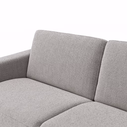 Sofa Nuoro - 2,5-Sitzer inkl. Schlaffunktion, Armlehne 1, Stoff, Grau