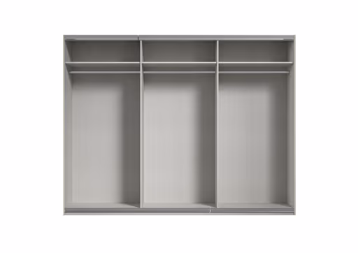 Schwebetürenschrank RIVASA- B ca. 271 cm, Champagner, Spiegel