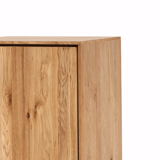 Vitrine Saratoga - links, Wildeiche massiv, natur geölt