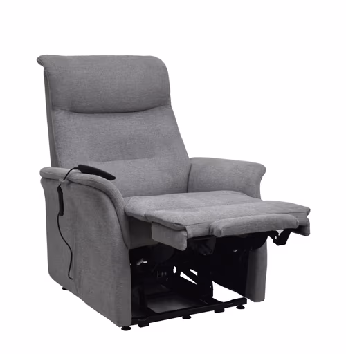 TV-Sessel MARCIO - Aufstehhilfe, Relaxfunktion, Stoff, Hellgrau