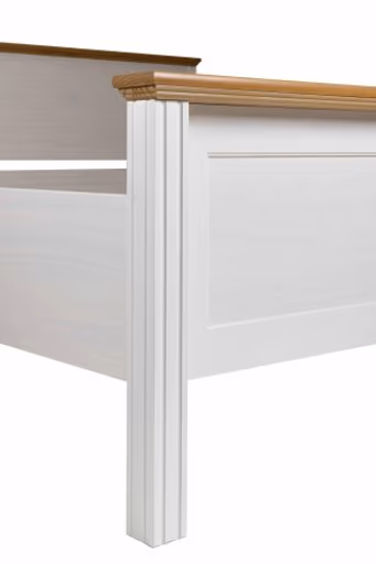 Bettgestell - Liegefläche ca. 140x200 cm, Weiß, Oak Colori