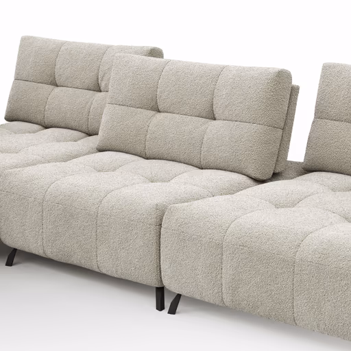 Ecksofa Comodo - Ecke links, 2,5-Sitzer, Stoff, Offwhite