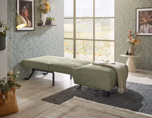  Faltsessel EBBY - ohne Armlehne inkl. Schlaffunktion, Stoff, Grün