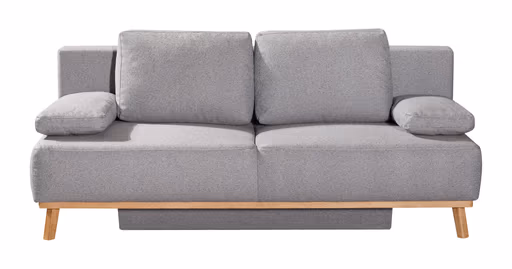 Querschläfer - Schlaffunktion mit Bettkasten, Stoff, Eisblau