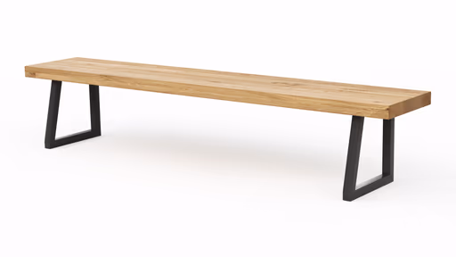 Holzbank Clifton - Breite ca. 220cm, Wildeiche massiv, natur