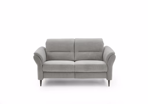 Sofa - 2-Sitzer, Kopfteil verstellbar, Stoff, Grau