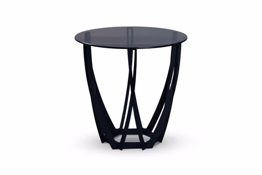 Beistelltisch - Ø/H ca. 50x50 cm, Grau, Schwarz