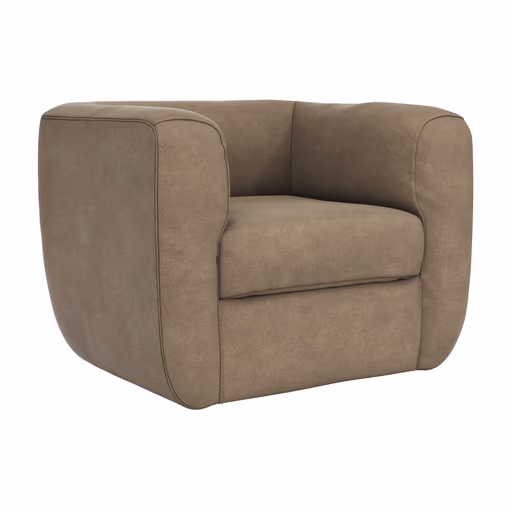 Sessel Stormy - drehbar, Stoff, Rauchbraun