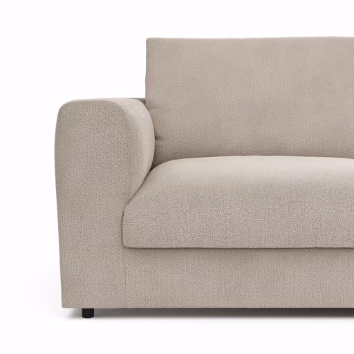 Sofa Stormy - 3-Sitzer, Stoff, Creme