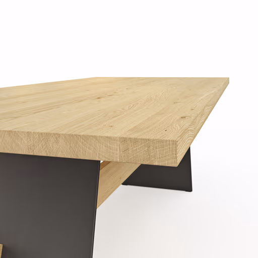 Esstisch Phoenix - LB ca. 220x100 cm, Eiche massiv, Bianco geölt