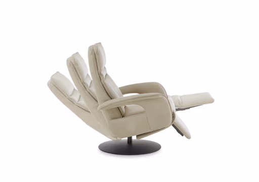 Fernsehsessel - Gr. M, Relaxfunktion, Leder, Pearl