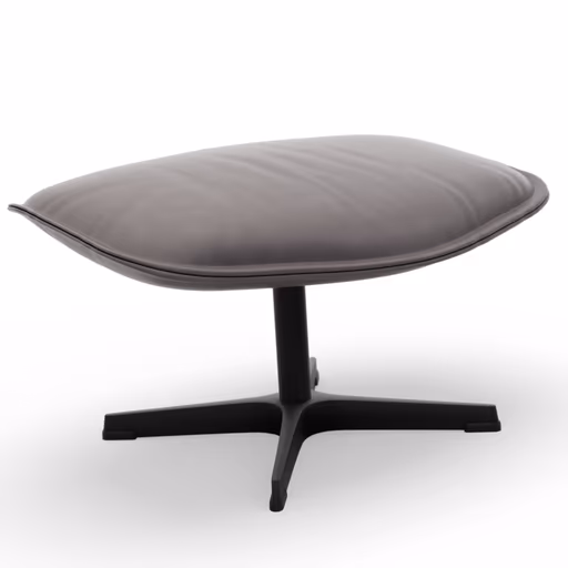 Hocker Helge - Leder, Silber