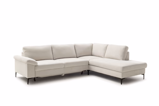 Ecksofa - 2,5-Sitzer mit Ecke rechts, Stoff, Natur