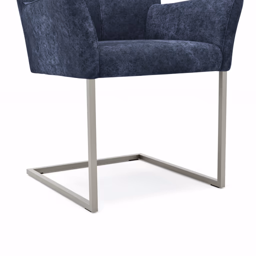 Armlehnstuhl Edmonton - Stoff, Blau