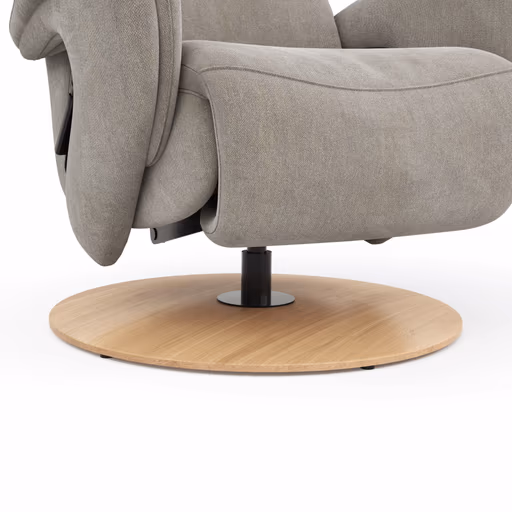 Sessel Tulsa Relax - Größe M, inkl. Fußteil/Rückenlehne verstellbar (motorisch), inkl. Kopfteilverstellung, Stoff, Graubeige