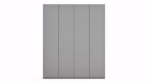 Drehtürenschrank Viana - B. ca. 200 cm, Lack, Steingrau