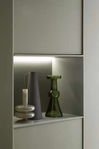 Highboard Casello - BHT ca. 107x180x38 cm, Lack Matt, Schilfgrün