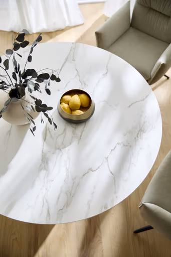 Couchtisch Cono - DH 80x45 cm, Keramik, Weiß