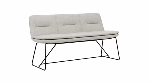 Polsterbank Macano - B ca. 160 cm, Stoff, Hellgrau