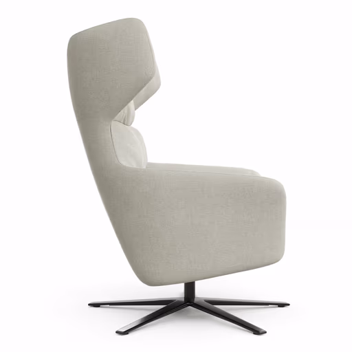 Drehsessel Houston Relax - Größe M, inkl. Relaxfunktion + Gasdruckfeder, Stoff, Natur