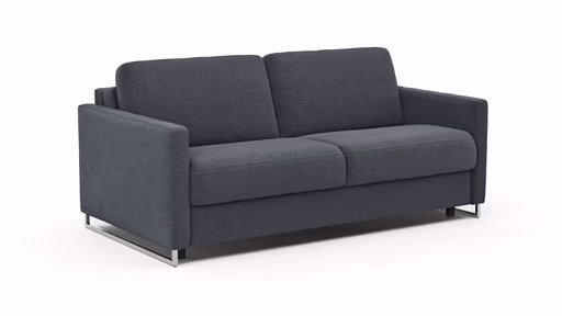Sofa Nuoro - 2,5-Sitzer inkl. Schlaffunktion, Armlehne mit Kufe, Stoff, Eisblau