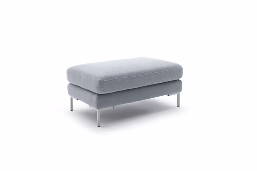 Hocker Solano - LB ca. 90x60 cm, Stoff, Hellblau