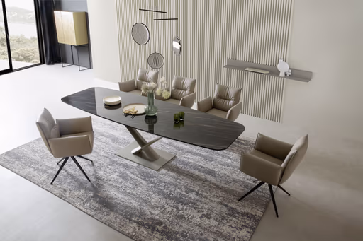 Armlehnstuhl Coscino - Leder, Safari