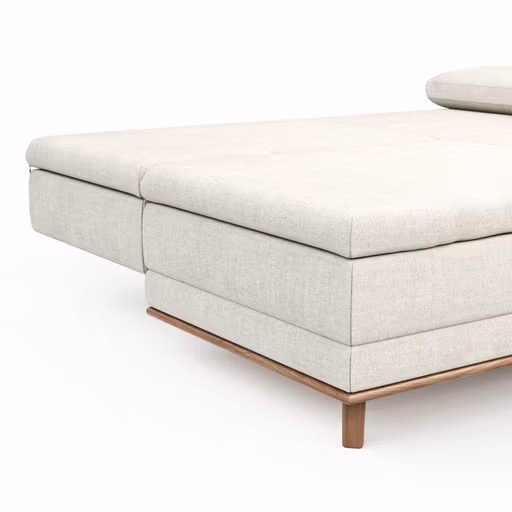 Sofa Lakeville2 - 2-Sitzer inkl. Schlaffunktion mit Bettkasten, Stoff, Natur