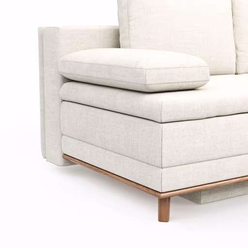 Sofa Lakeville2 - 2-Sitzer inkl. Schlaffunktion mit Bettkasten, Stoff, Natur