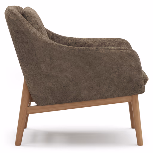 Sessel Karasu - Posh, Stoff, Taupe