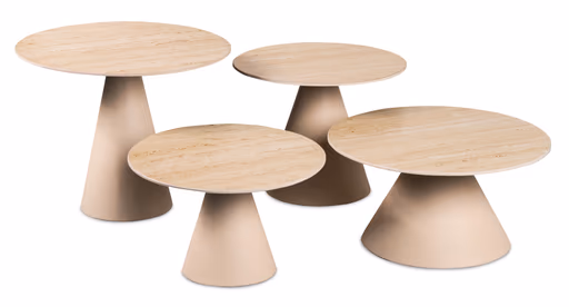 Couchtisch - 2er Set, Traventinoptik hell, Cremeweiß