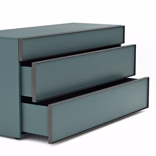 Kommode Loretto - BHT ca. 135x70x53 cm, Lack matt, Salbeigrün