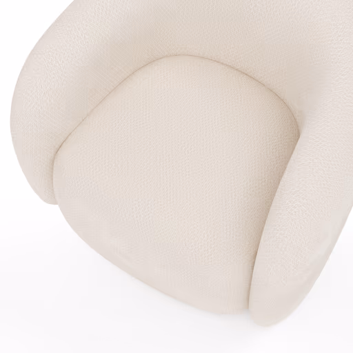 Sessel Karasu - Stoff, Creme