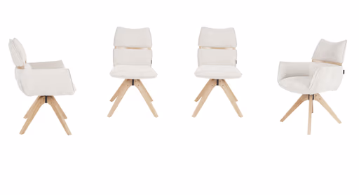 Armlehnstuhl MAROU - drehbar, Stoff, Beige