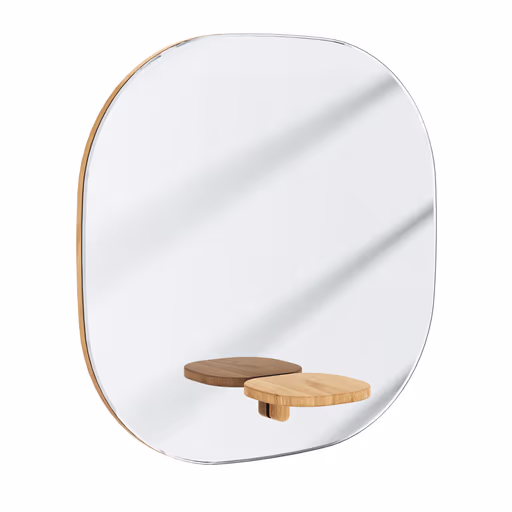 Spiegel Signe - ca. 75x75 cm, Parsolglas, Eiche