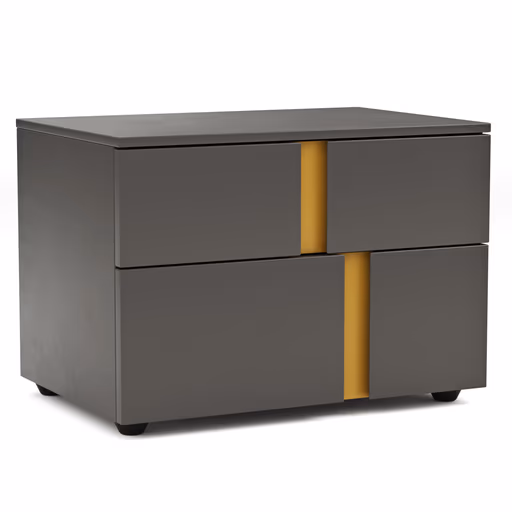 Nachttisch Loretto - Lack matt, Anthrazit