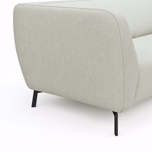 Sofa Morela - 2,5-Sitzer, Stoff, Hellgrau