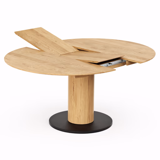 Esstisch 5000 - D ca. 130 cm, ausziehbar, Wildeiche Massiv