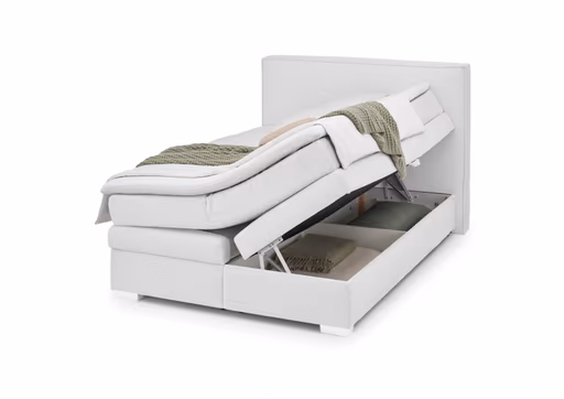 Boxspringbett- Liegefläche ca. 140x200 cm, Stoff, Beige