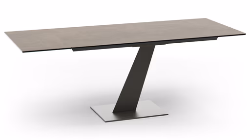 Esstisch Iseo - LB ca. 140x80 cm, ausziehbar, Keramik, Grau