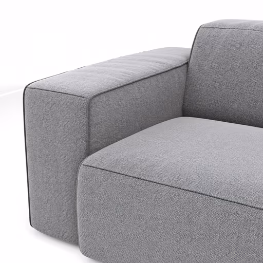 Sofa Elementos - 3-Sitzer, Stoff, Grau