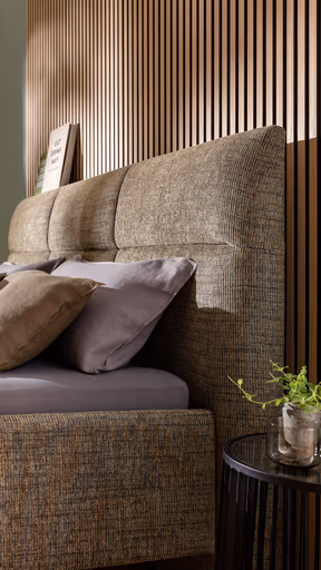 Bettgestell Carmen - Liegefläche ca. 180x200cm, Stoff, Moos