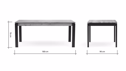 Esstisch Farmingdale - ausziehbar, LB ca. 180x90 cm, Eiche massiv, natur geölt