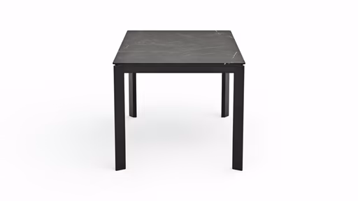 Esstisch Menosa - ausziehbar, LB ca. 160x90 cm, Laminat, Marmor schwarz