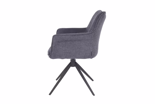 Armlehnstuhl MAIKE - drehbar, Stoff, Marine