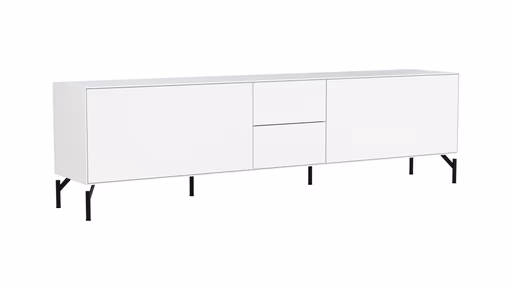 Lowboard Edge - Lack, Weiß